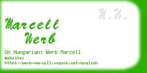marcell werb business card